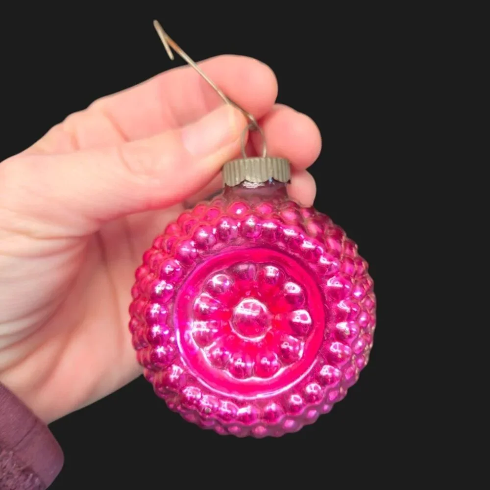 Vintage Shiny Brite Ornaments double Indent Bell Teardrop Mercury Glass bulbs 6 - Picture 15 of 16